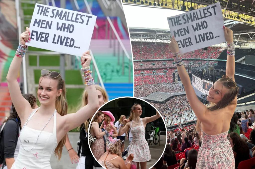 Viral 'Swiftie' holds up sign at concert asking fans to call ex- and gets hundreds of names