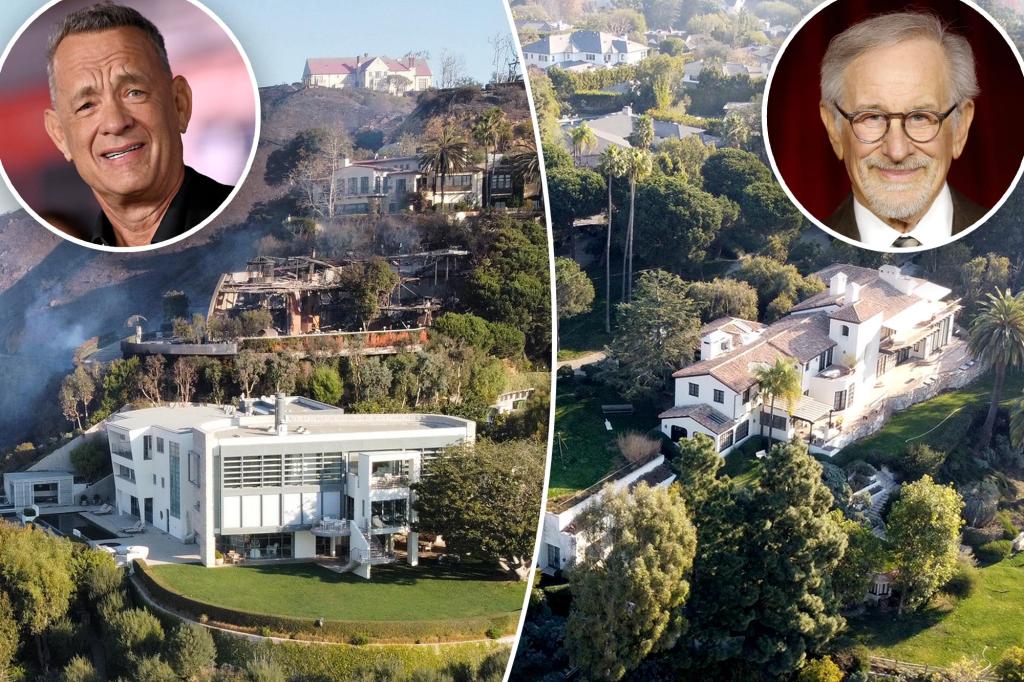 Tom Hanks and Steven Spielberg's mansion spared from the terrible LA fire: Photos