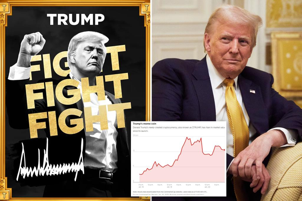 Trump meme currency rises to almost $11 billion in value as president-elect prepares to take oath of office